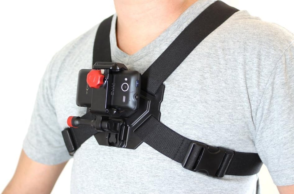 Samsung Chest Mount Holder **Record Awesome POV Action Videos** S4, S5, S6, S7, S7 Edge, S8 & Note 2, 3, 4, 5, 6, 7, 8