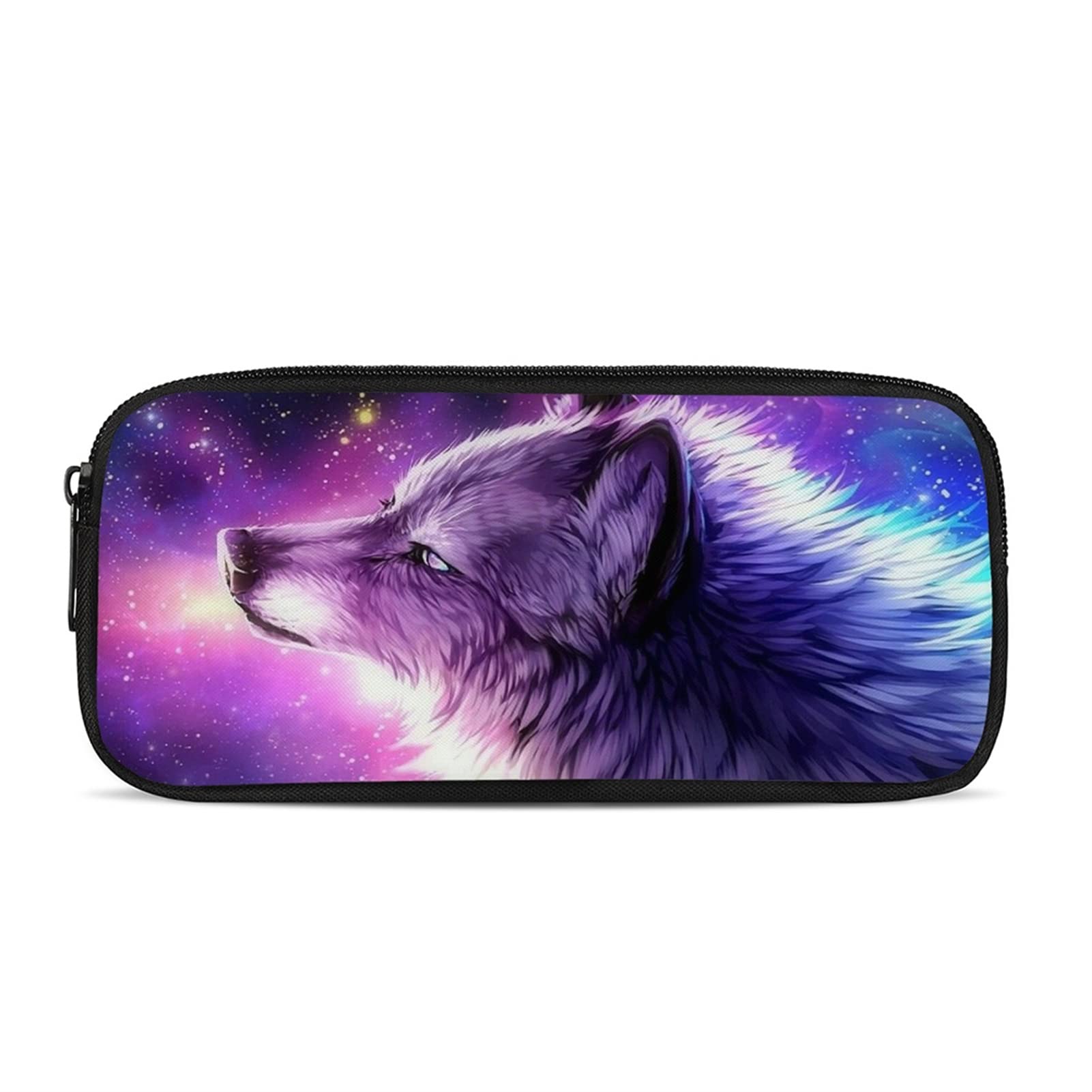 Kuiaobaty Kids 3D Wolf Pencil Case Galaxy Design Colorful Pencil Pouch for Girl Boy Animals Children Stationary Bag — image 1