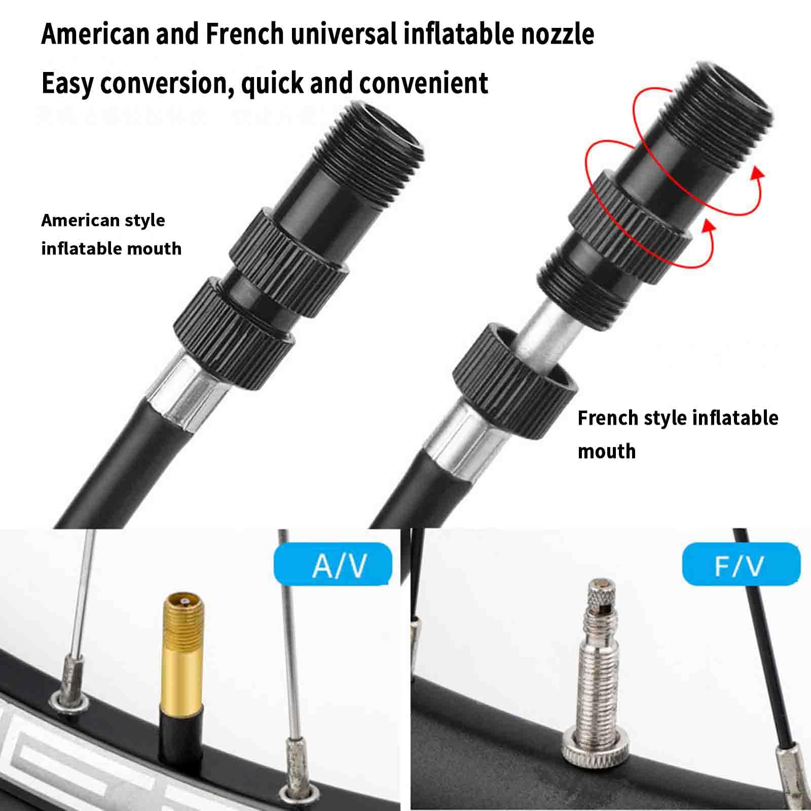 Stand Luftballonpumpe Luftpumpe Luftmatratze Pumpe Ballonpumpe Handpumpe Manuell Camping Fahrrad Auto Langer Aufblasbarer Schlauch Düse Amerikanischen Französischen Stil 120PSI