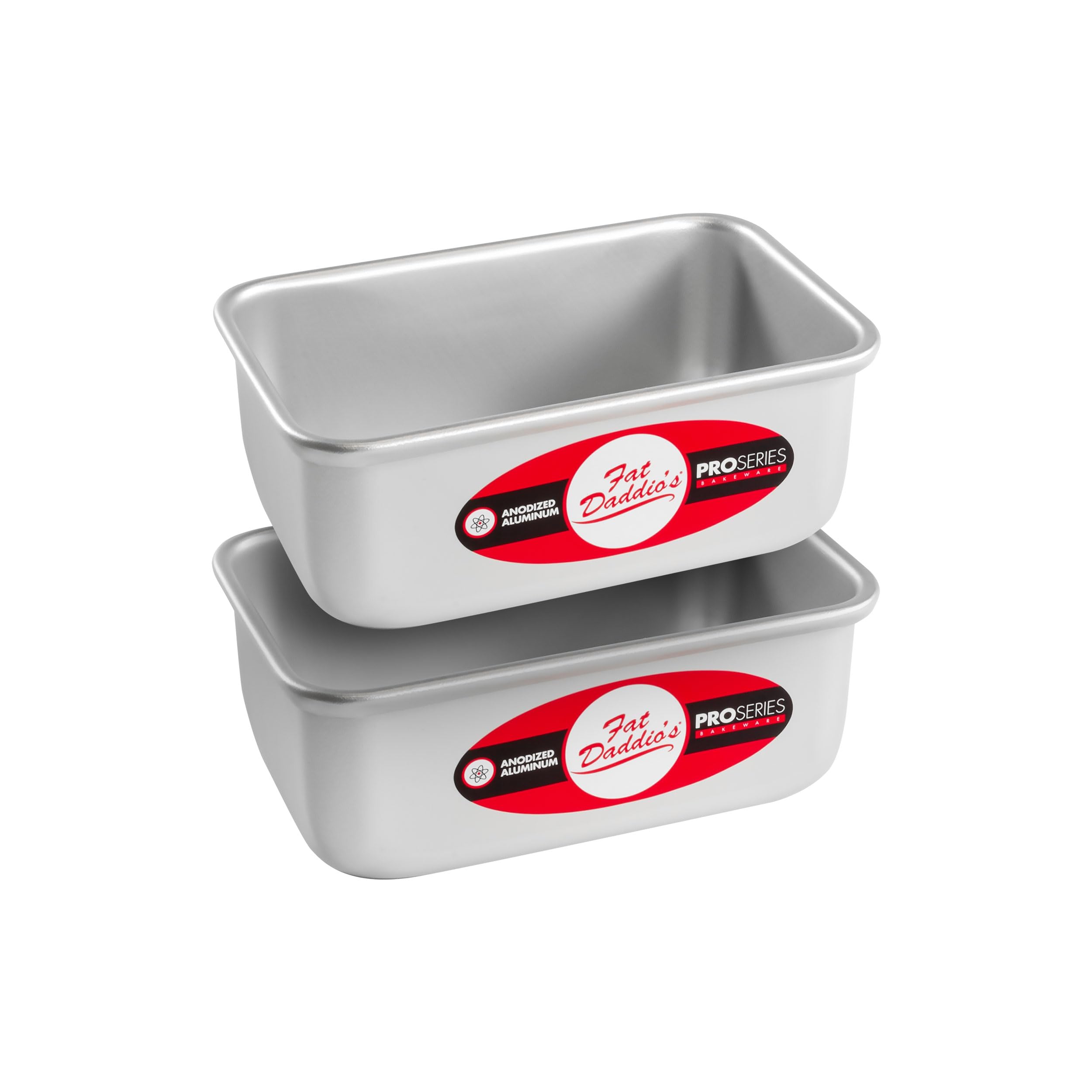 Fat Daddio's BP-5640-2PK Brotbackform aus eloxiertem Aluminium, 14 x 7,9 x 6 cm, 2 Stück