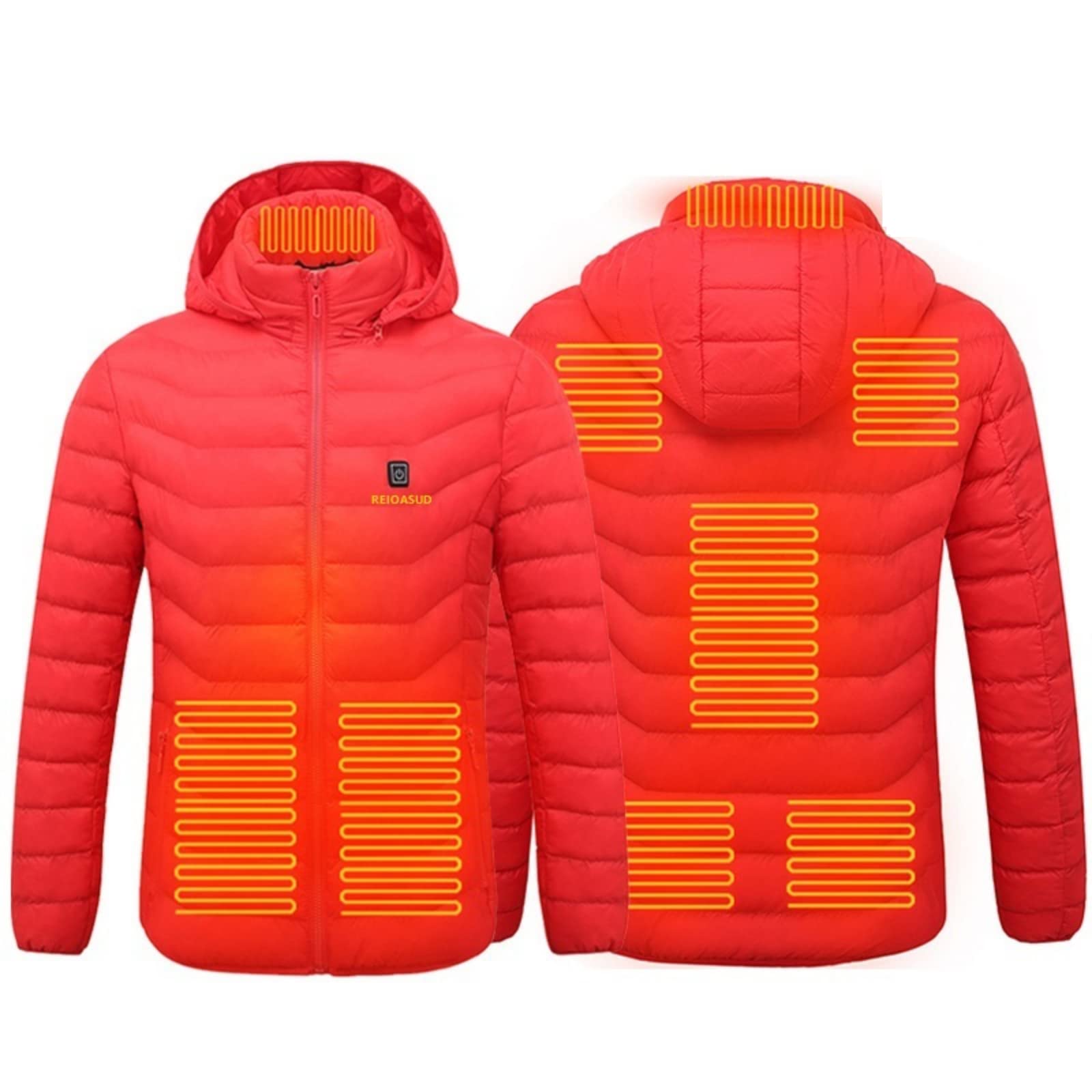 2026 Heated Hoodie Zip Heated Jacket Multiple Heating Zones Coat with 3 Heating Levels for Men Women Winter Outdoor