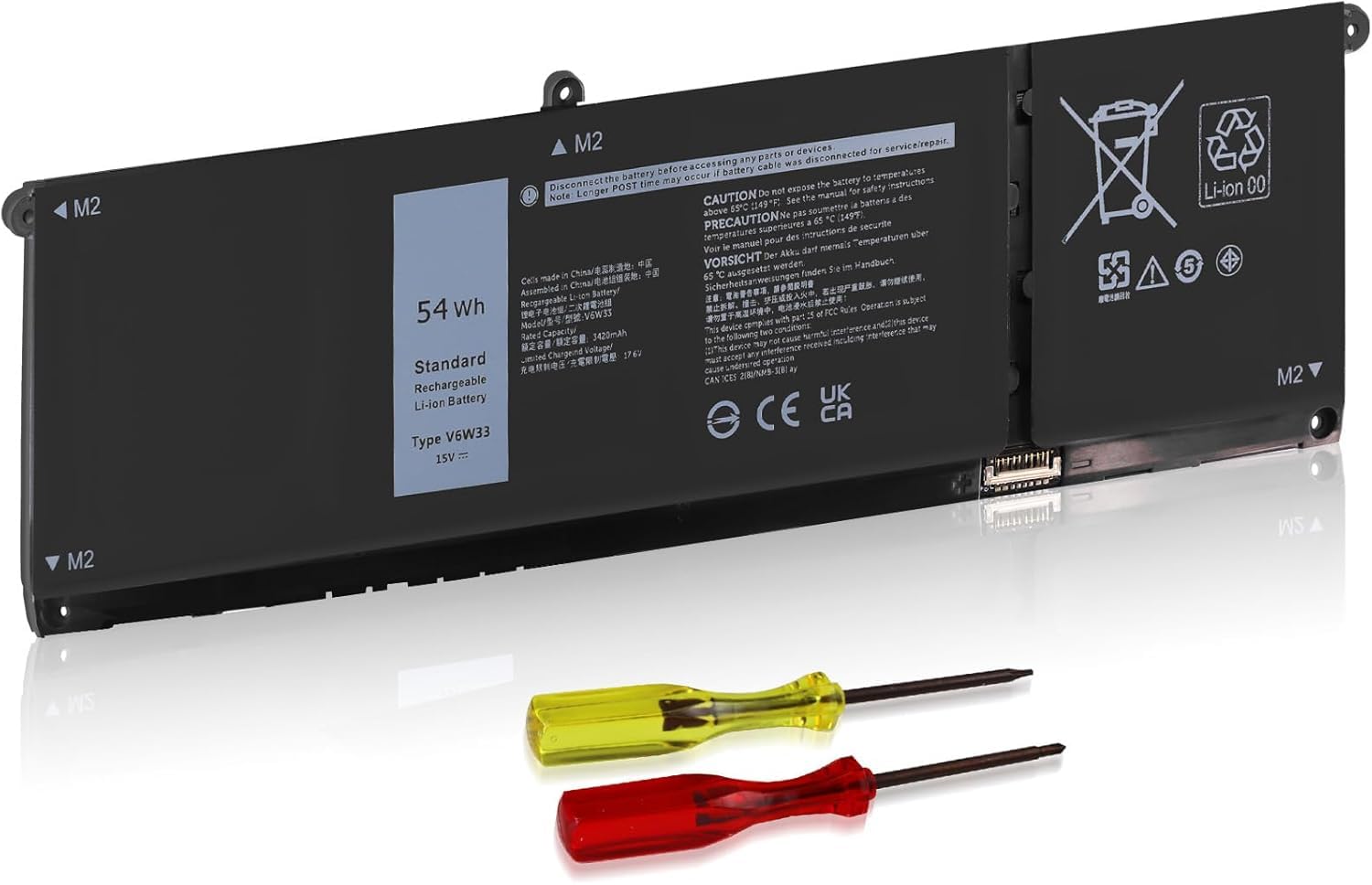 54Wh V6W33 Battery for Dell inspiron 3510 3511 3515 3525 3530 3535 5310 5410 5415 5418 5420 5425 7415 7430 5510 5515 5518 5625 5630 5635 Latitude 3320