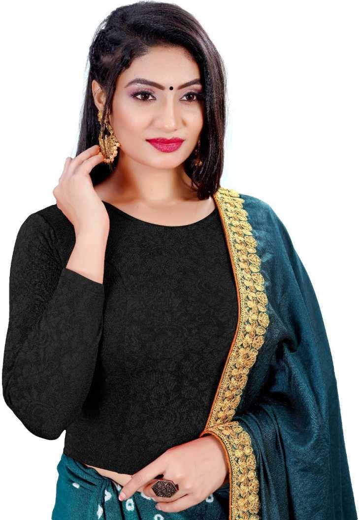 Trendz Code Women's Winter Warm Saree Blouse Full Sleeves Round Neck
