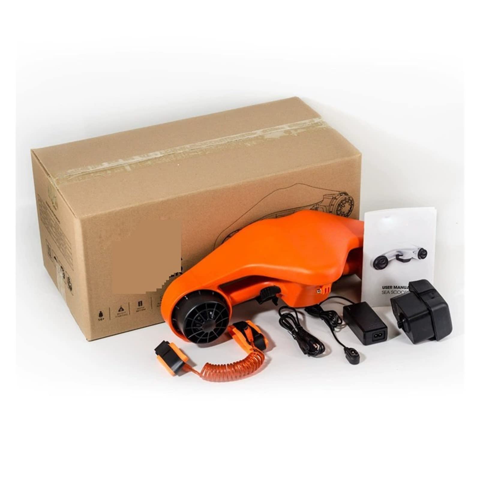 Scooter submarino, Hélice Subacuática Manual Pequeña Asistida Por Energía Eléctrica For Buceo, Natación, Refuerzo De Tiro, Equipo De Buceo For Niños Y Adultos(Oranje)