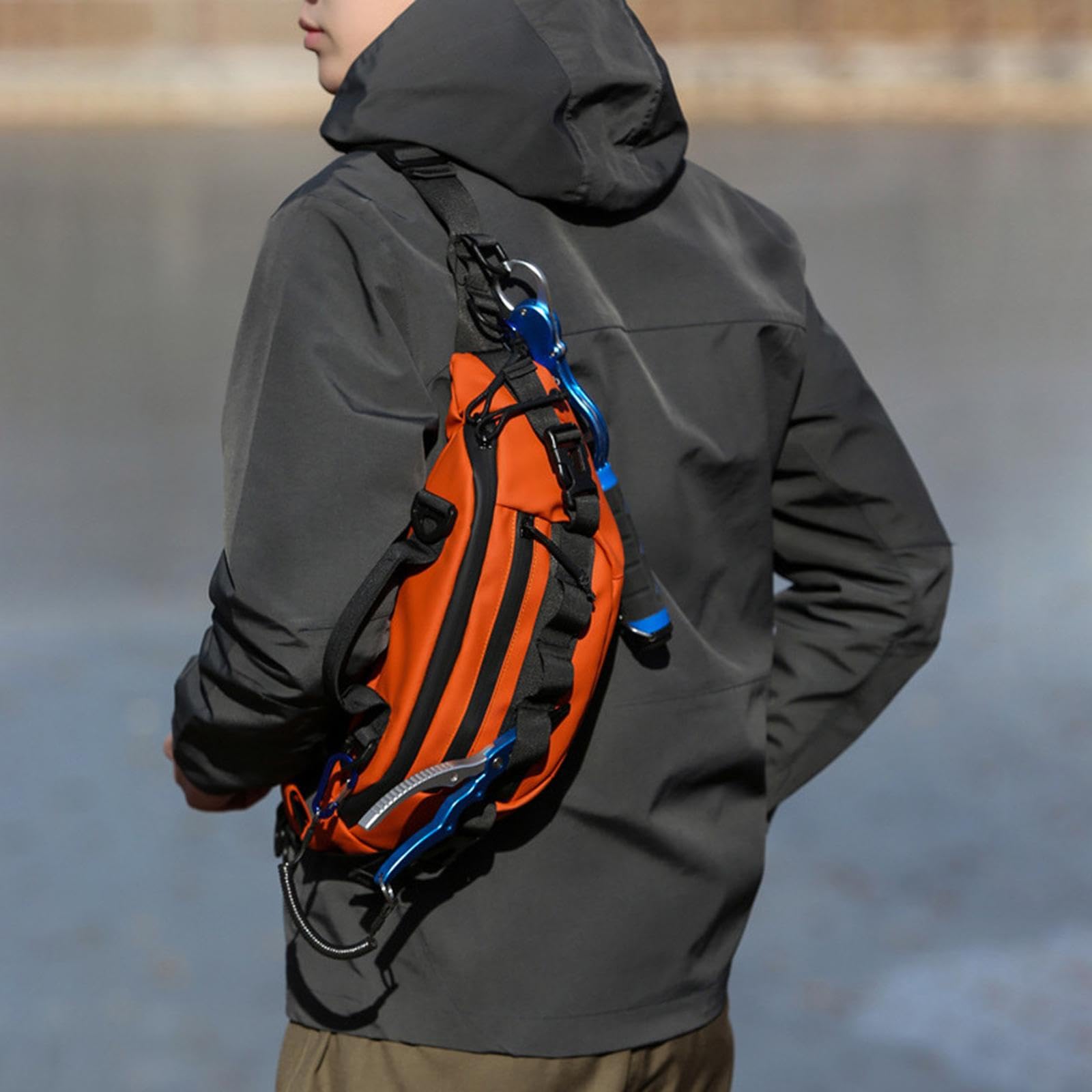 Sac Banane de Course Classique avec Sangle Réglable Léger, Orange