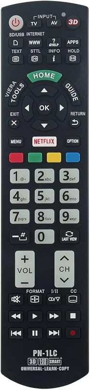 PN-1LC Replacement Learning Remote Control Compatible with Panasonic 4K OLED LCD TV N2QAYB000927 N2QAYB001013 N2QAYB001129 N2QAYB000177 N2QAYB000221 N2QAYB000321 N2QAYB000322