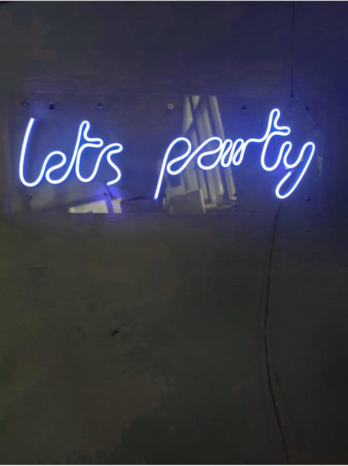 Lets Party Neon Şekiller Işaret Neon Led Dekoratif Duvar Aydınlatması Neon Duvar Yazısı Mavi, letsparty