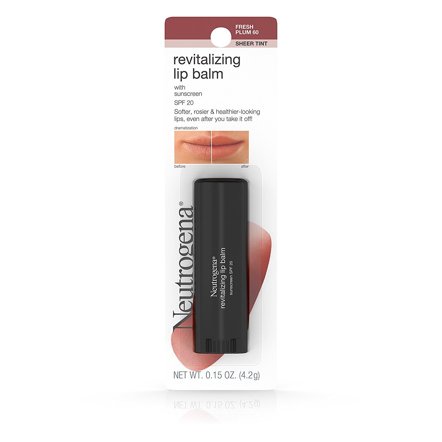 Neutrogena Revitalizing Lip Balm Spf 20, Fresh Plum 60.15 Oz.