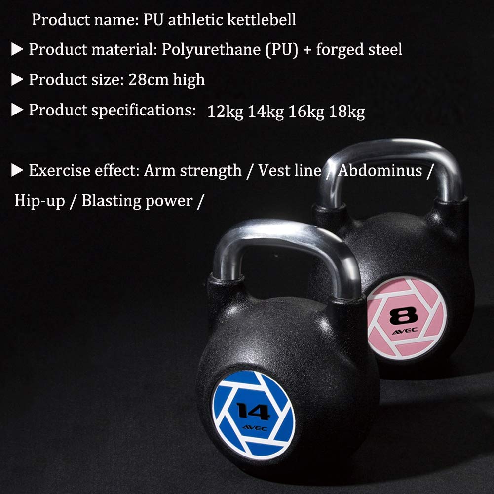 Kettlebell AGYH Acciaio Fitness, (12kg, 14kg, 16kg, 18kg) Uomini E Donne di Formazione for Muscoloso Attrezzature for Il Fitness (Size : 14kg)