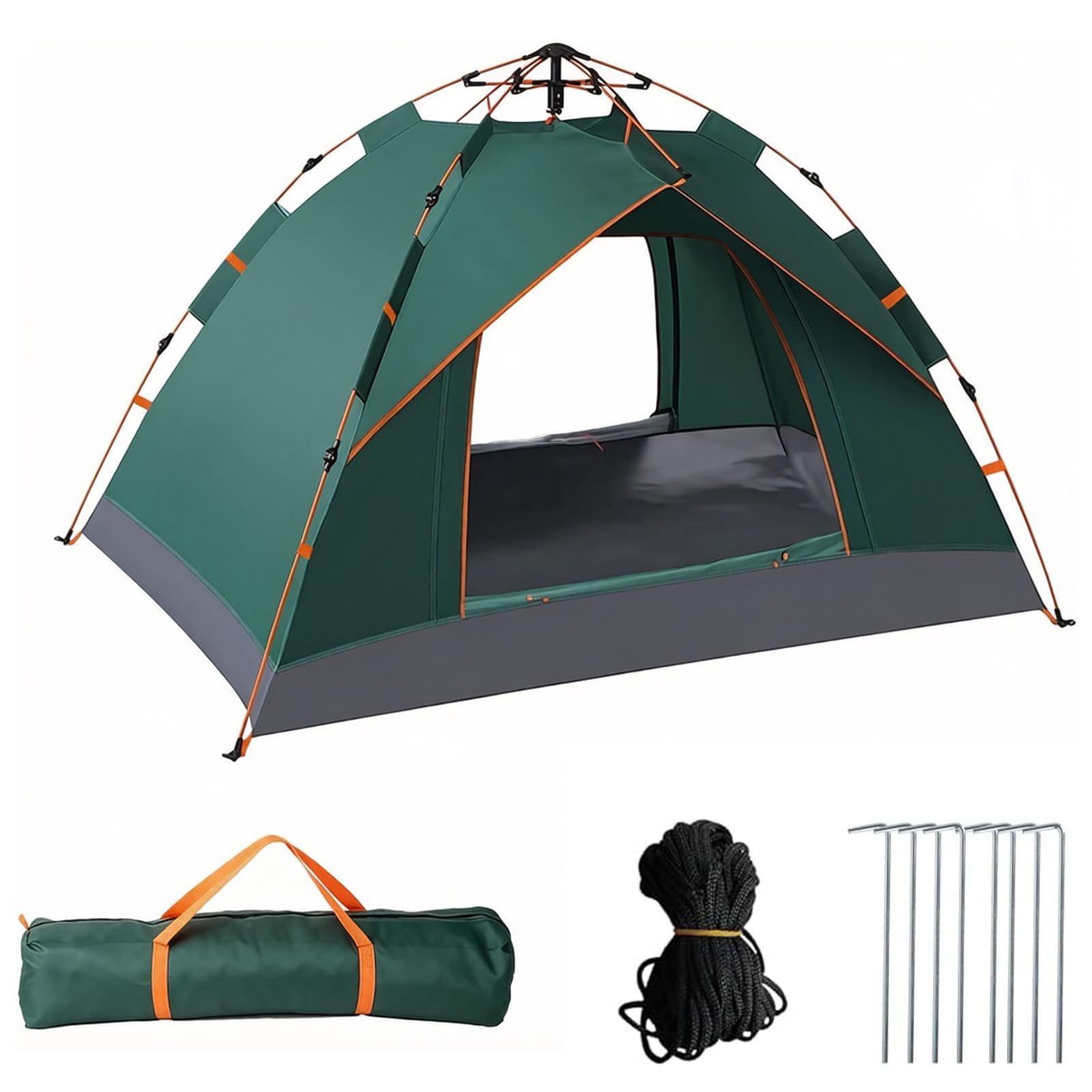 LZEXIN Pop Up Dome Tent with Carrying Bag for Camping 3-4 Man(Green)