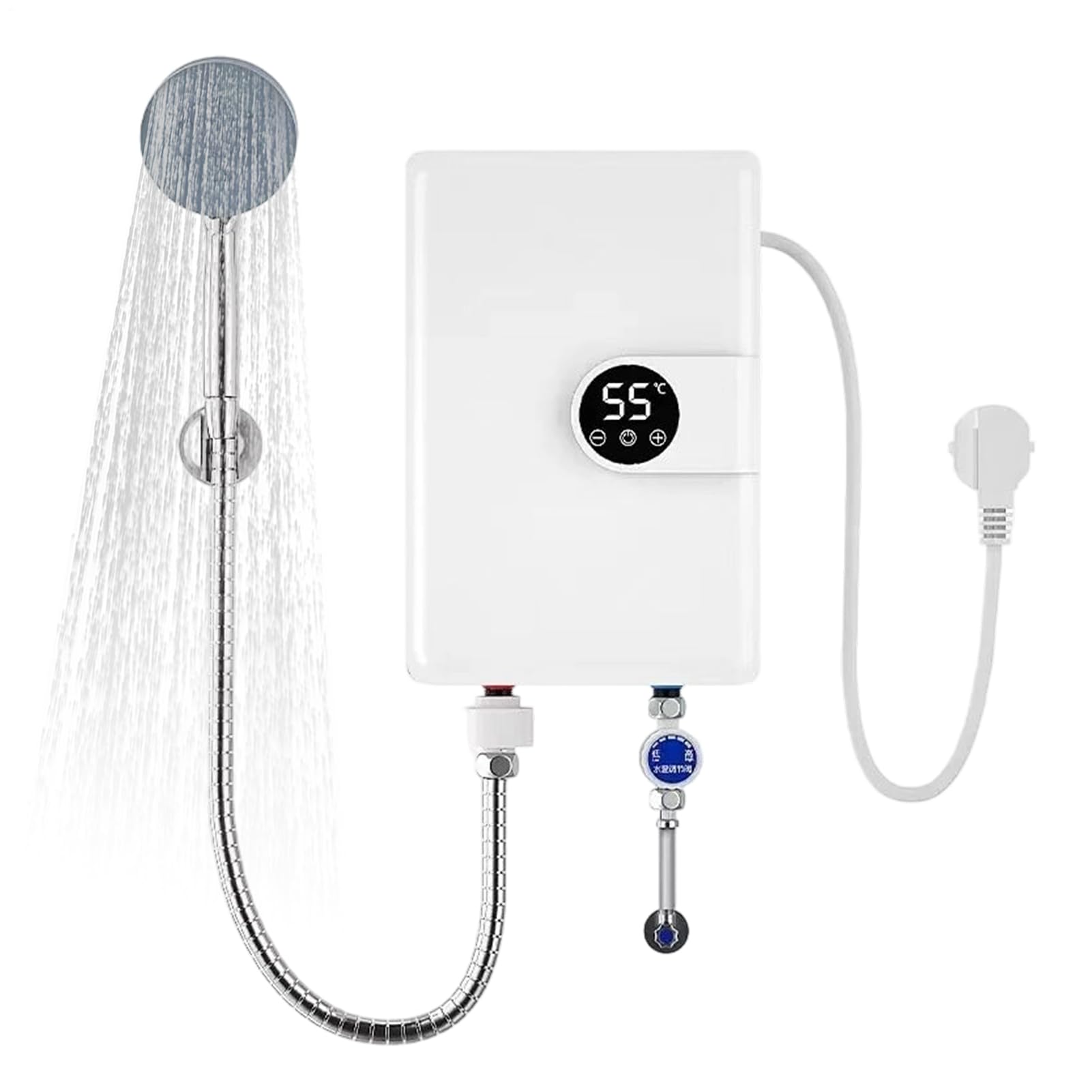 Instant Water Heater,Digital Display Shower Warmer,Electric Shower Heater | for Sink Rv Bathroom Pool Outdoor Indoor Tub