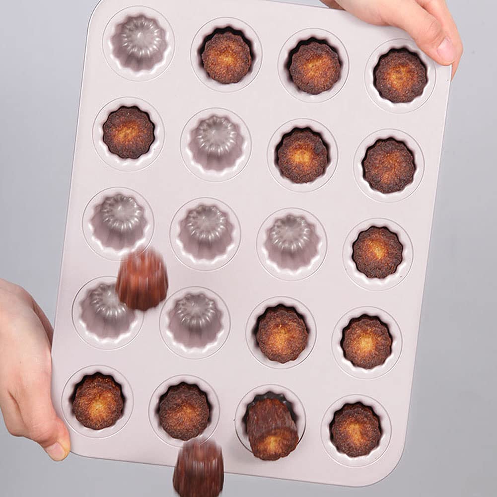 Canelés Shape Mini Cake Tins for Baking Cannele Shape Bordelaise Bakeware Nonstick French Pastry Mold Muffin Shape Panna Cotta Shapes for Cannelé Cupcake Jelly Carbon Steel 6 Cavities Canelés Shape Mini Cake Tins for Baking Cannele Shape Bordelaise Bakeware Nonstick French Pastry Mold Muffin Shape Panna Cotta Shapes for Cannelé Cupcake Jelly Carbon Steel 6 Cavities