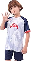 SURUIDA Kids Soccer Jersey Set for Boys & Girls - Breathable Youth Football Training Uniforms 4-16Y