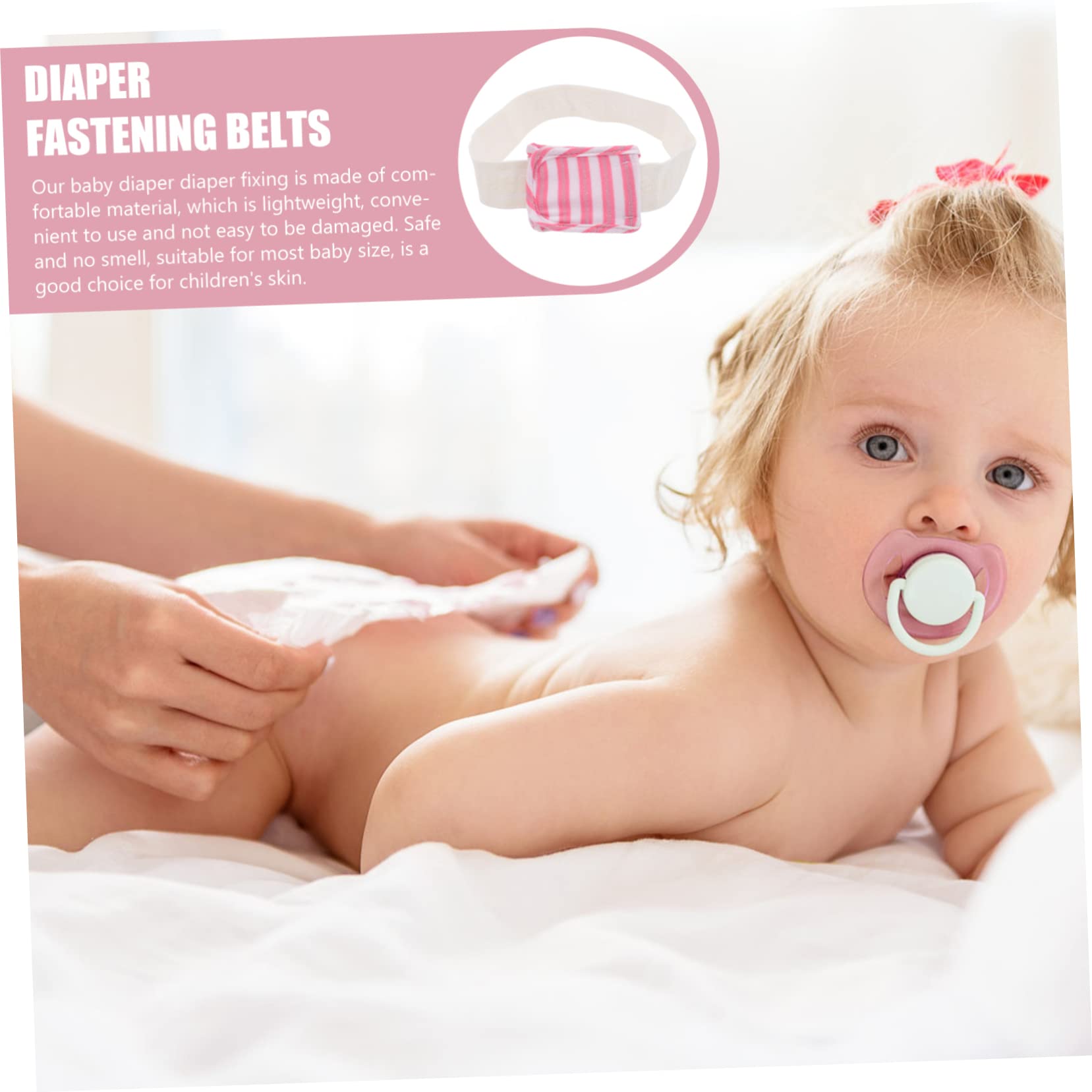 SUPVOX 18pcs Diaper Fixing Belts Lightweight Nappy Fasteners for Comfortable Wear and Safe Diaper Belts for Newborns Exquisite Material and Design