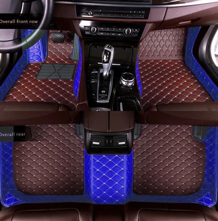 Alfombrillas personalizadas para el piso de automóvil para la mayoría de los automóviles, SUV y camiones, cuero con diamante de cobertura completa