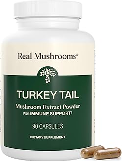 Real Mushrooms Turkey Tail Capsules – Organic Mushroom Extract for Wellness & Daily Rhythm – Vegan, Non-GMO, No Fillers Turkey Tail Extract – 90 Count Mushroom Supplement