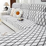 Fundas de Cojín para Sofá de Alta Elasticidad, Funda de Sofá de Terciopelo Antideslizante para Sofá de 1, 2, 3, 4 Plazas, Protector Universal para Muebles en Forma Style-C 3-Seat(W65-85cm,L135-165cm)