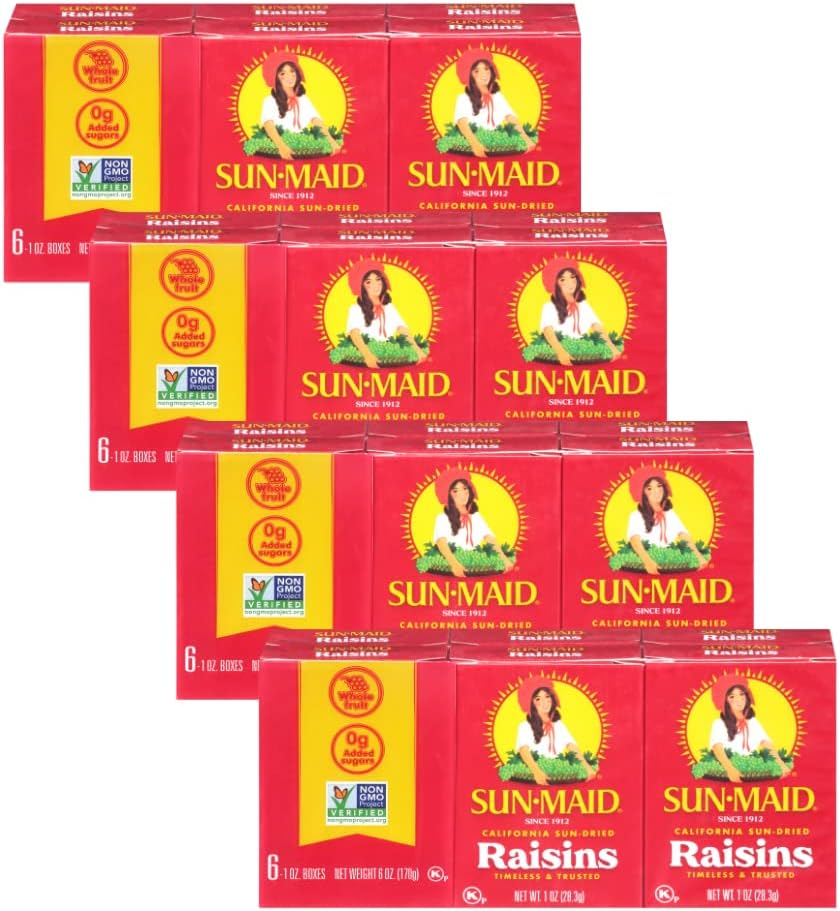 Sun Maid California Raisins (24 Boxes 6 x 4 packs)
