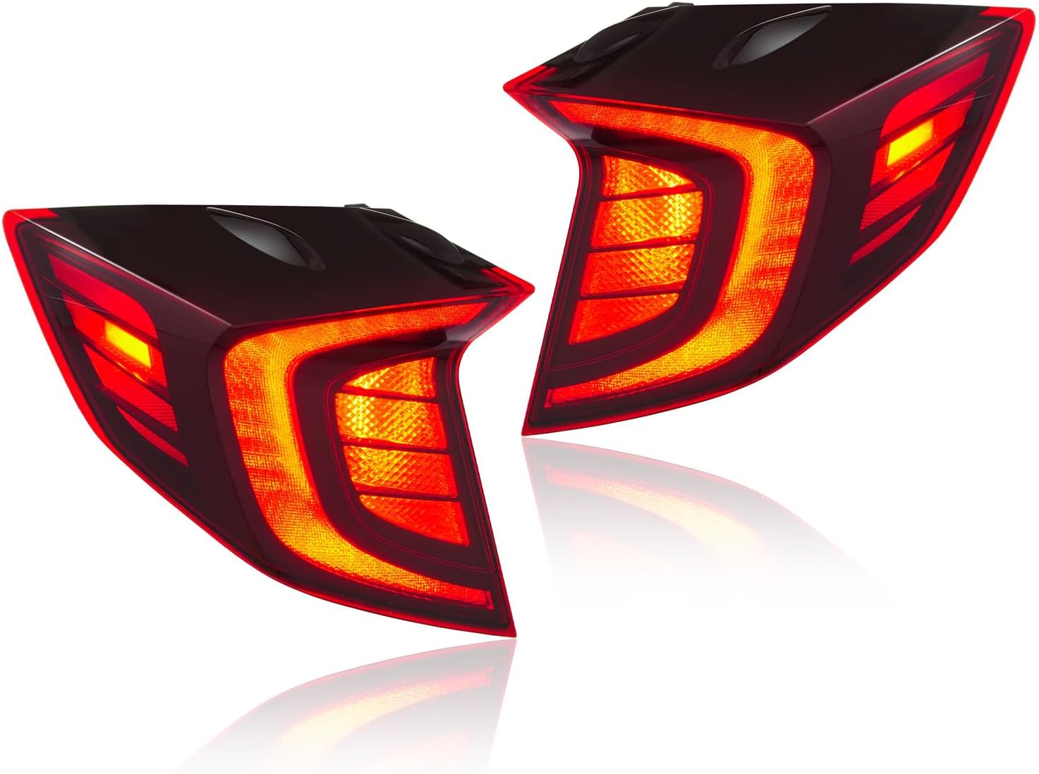 Compatible with 2020-2023 Hyundai Sonata Halogen Outer Tail Light 92401-L0000 92402-L0000 Semi-LED Type High-Low Interchangeable(Driver & Passenger Side）