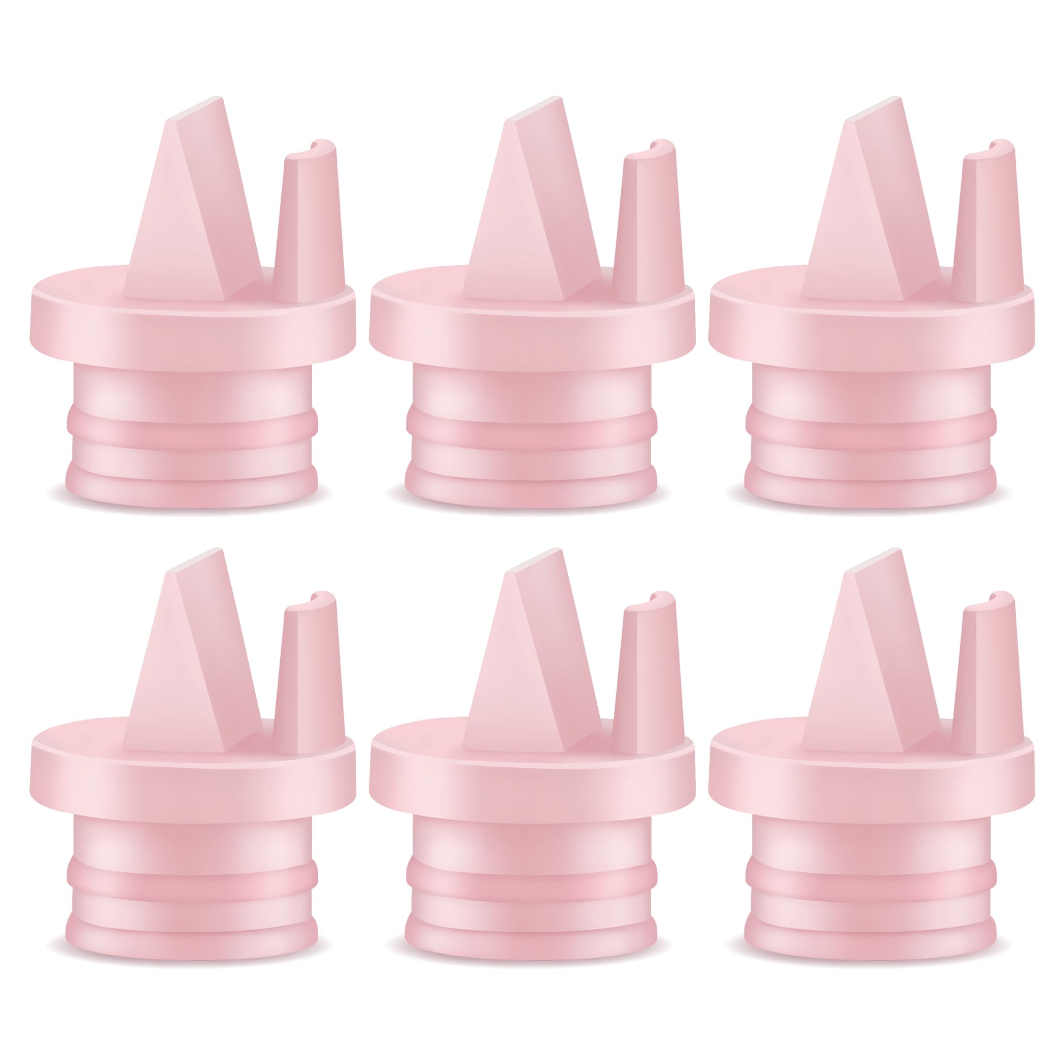 Maymom zawór typu duckbill z uchwytem kompatybilny z Medela, Spectra, Avent SCF332/334/394/391/430/330 oraz Motif Luna; zamiennik zaworu duckbill do Spectra S1 i S2 oraz Synergy Gold, 6 szt. różowe