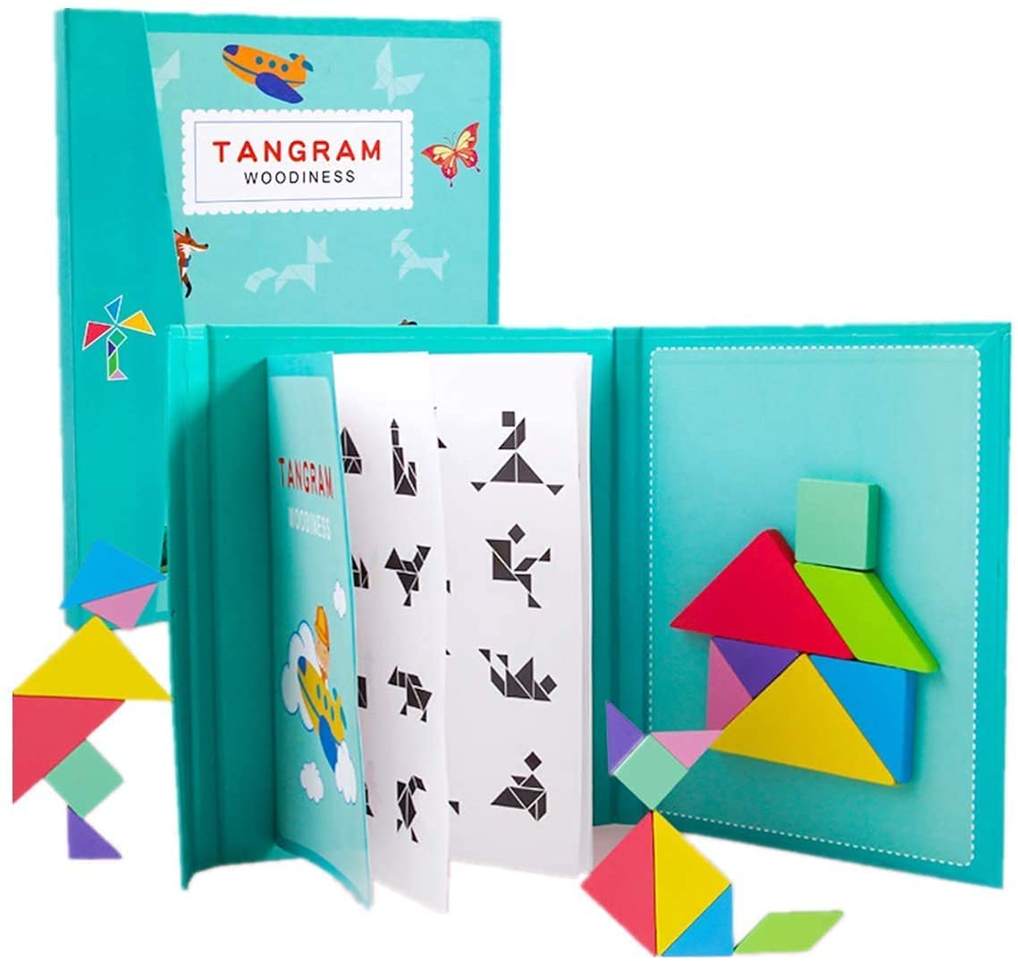 Bestie toys Tangram Puzzles for Kids Magnetic Travel Tangram Puzzles Book Games Magnetic Blocks Set with 96 Patterns Montessori Education Toys Color Shape Recognition Gift for Children (B0CNPJPQGL) Amazon Price History, Amazon Price Tracker