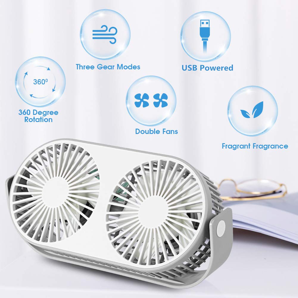 Tragbarer Auto Ventilator Mit Saugnapf - 3 Stufen & 360° Drehbar