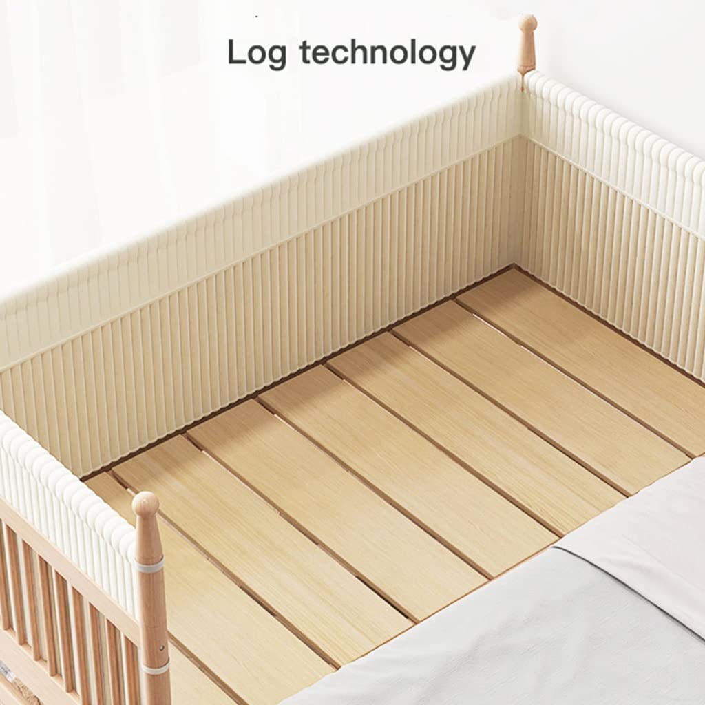 Cama de Costura para Niños, Ensanchar Recién Nacido Cama Lateral Plataforma de Madera Marco de La Cama Colchón Empalme Ensanchamiento Cama Infantil, con Colchón de 5cm