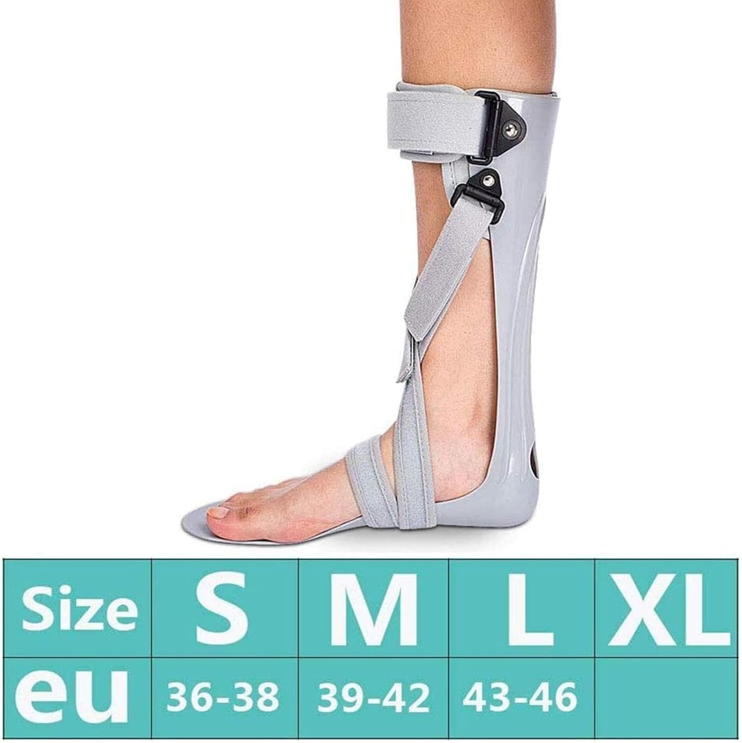Ankle Orthosis Brace, Ankle Foot Orthosis, Foot Drop Night Support Splint for Plantar Fasciitis Achilles Tendonitis Foot Drop(Right,Large)
