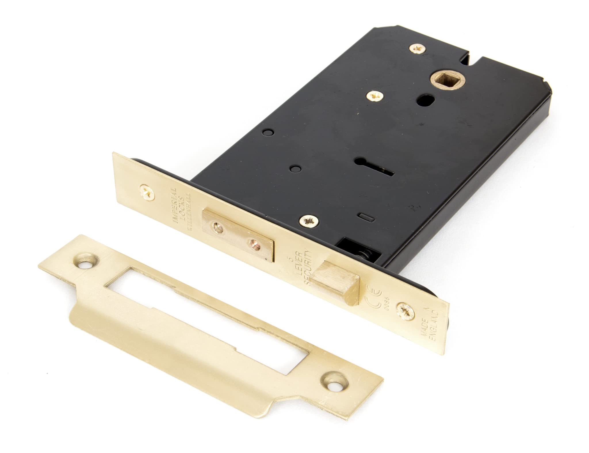 From The Anvil Rose 91073 Polished Brass 6" Horizontal 5 Lever Sash Lock