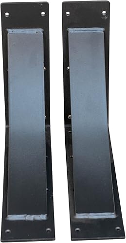 Miniatura 27 de Rustic Red Door Co. Soporte triangular de acero resistente para estante flotante, pequeño decorativo, soporte de estantería de bricolaje