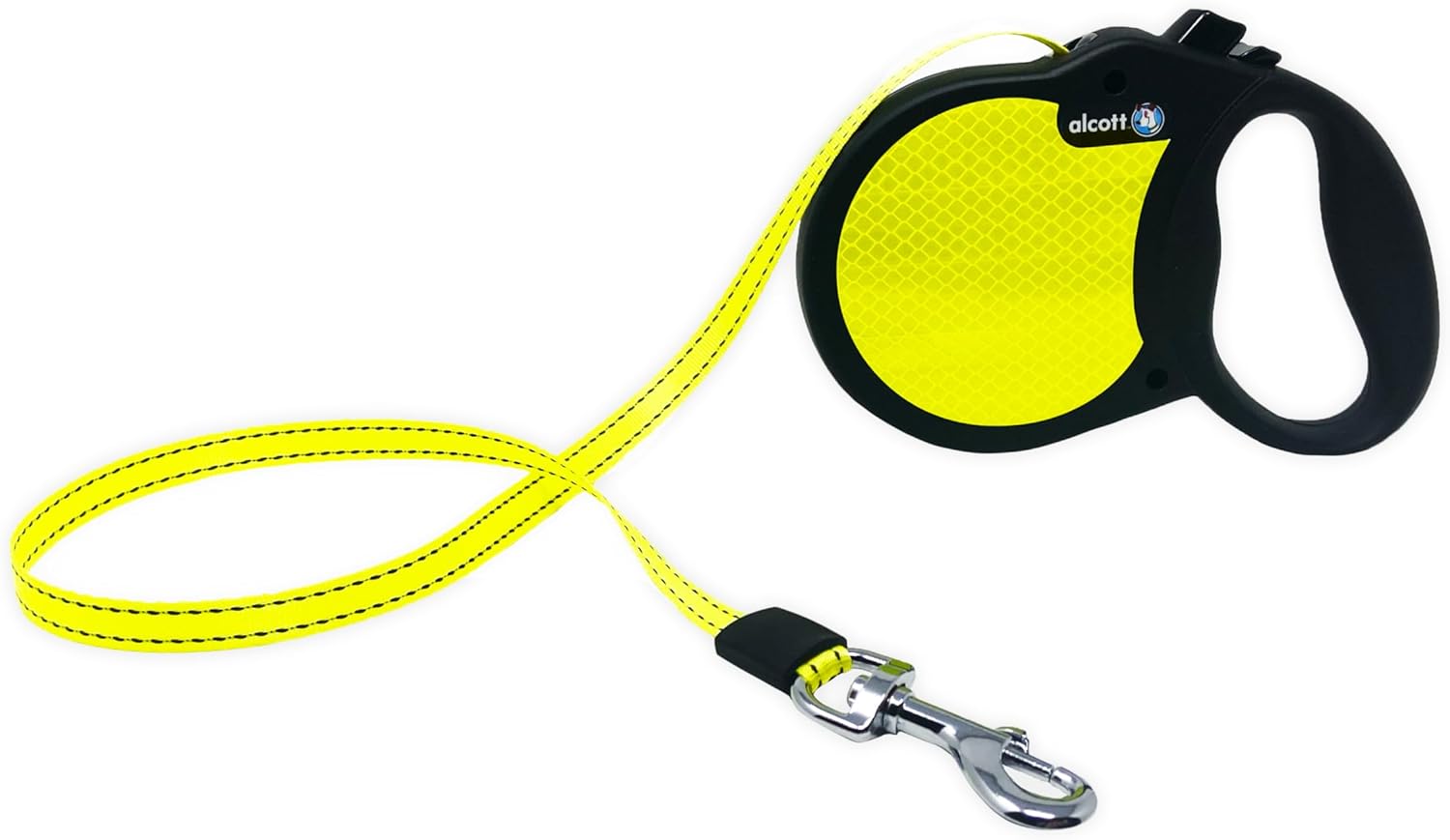 Alcott Reflective Retractable Leashes, Small, Neon Yellow