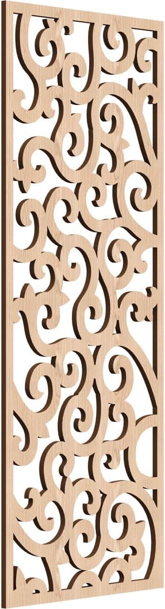 13 3/8"W x 34 3/8"H x 1/4"T Irving Decorative Fretwork Wood Wall Panels, Red Oak
