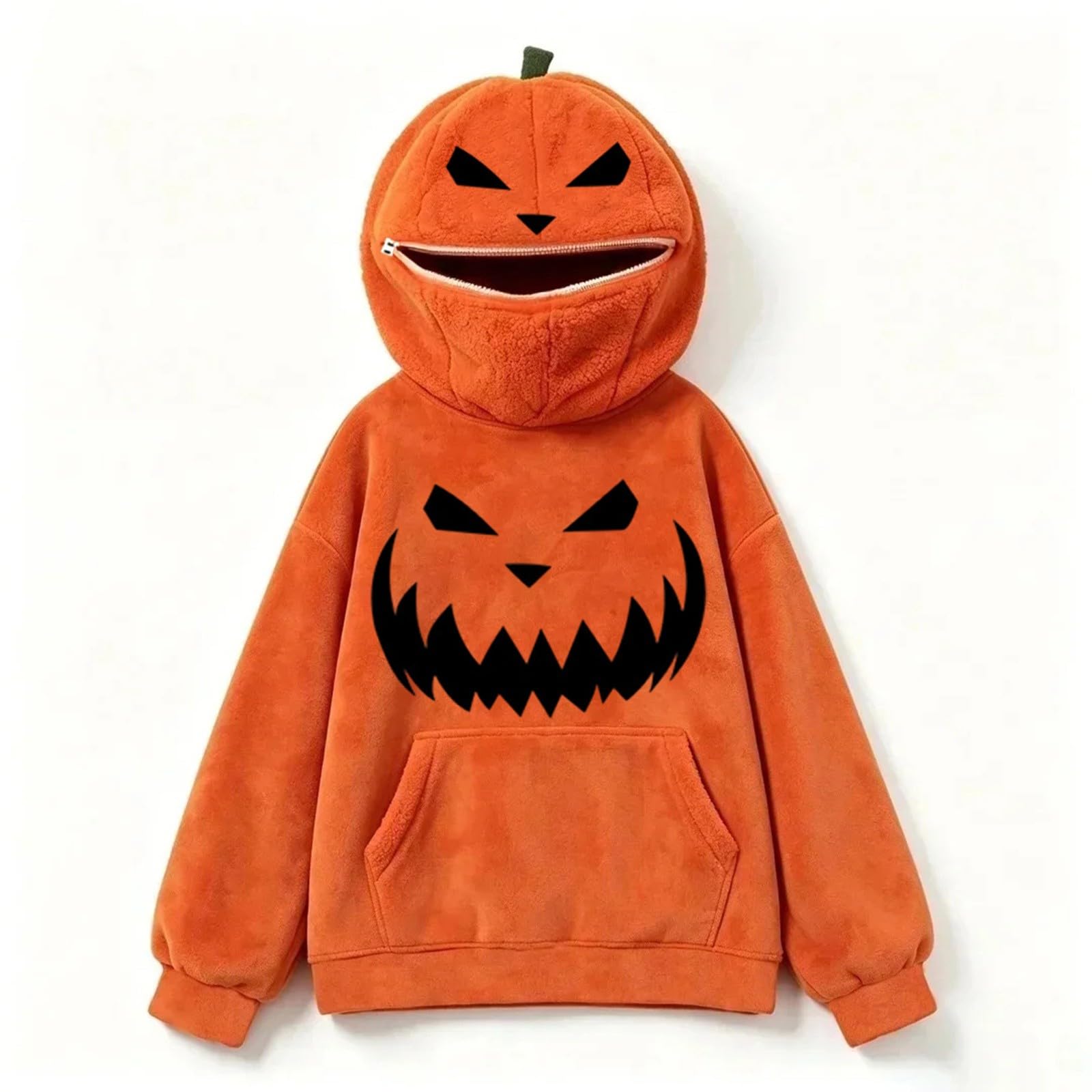 Sudadera con capucha para niñas, diseño de calabaza, para Halloween