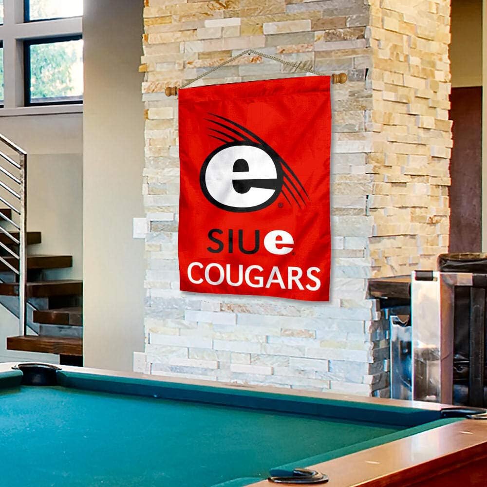 College Flags & Banners Co. SIU Edwardsville Banner Flag and Wood Banner Pole Set