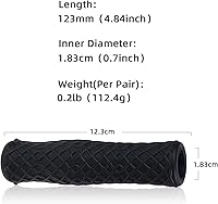 Vista 4 de Empuñaduras de manillar de bicicleta de silicona antideslizantes compatibles con bicicleta plegable de montaña, MTB suave, antideslizante, agarre