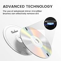 Vista 3 de Reshow Kit limpiador de discos de lente láser para reproductor de CD y DVD sin rayar la óptica, incluye paño de microfibra, disco de limpieza