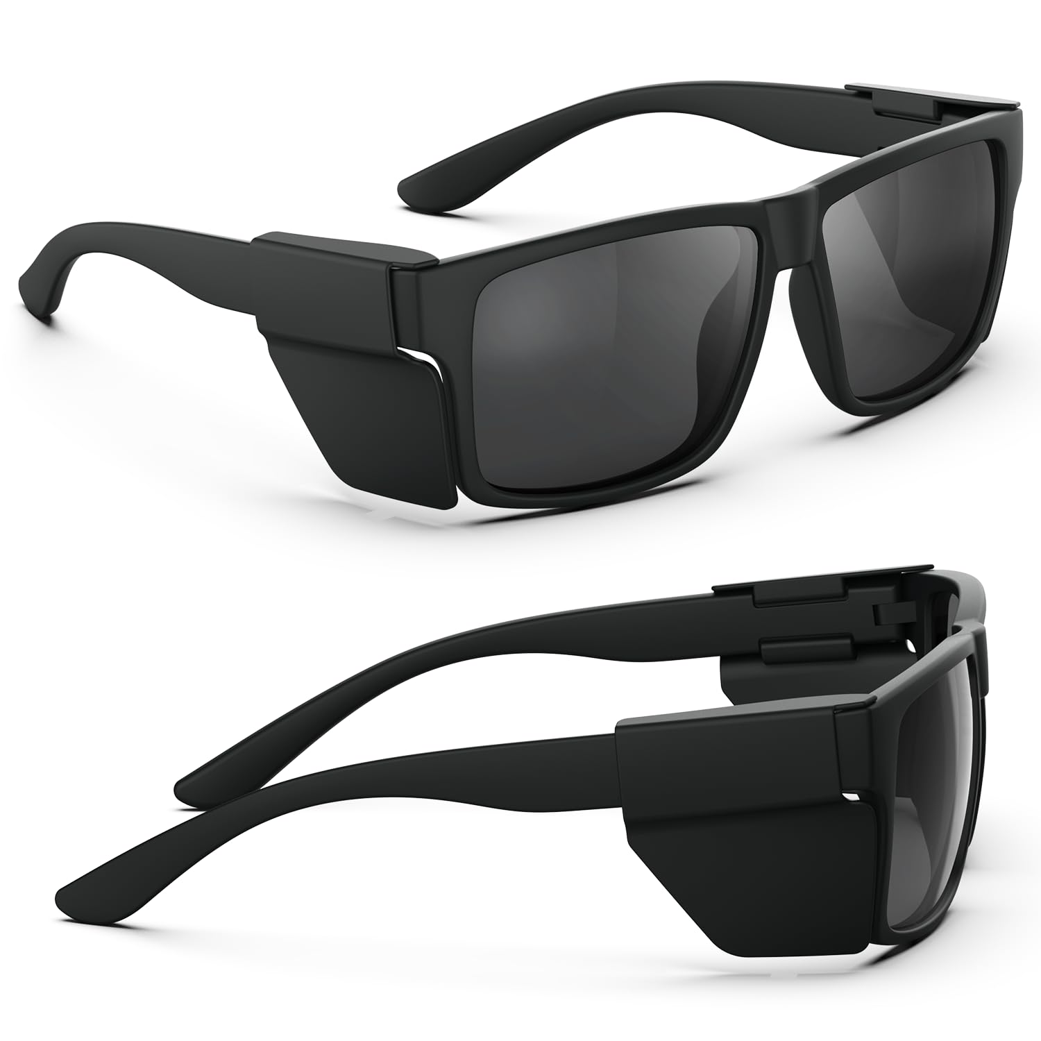 Gafas de seguridad de moda con protectores laterales, antivaho y antiarañazos, protección ANSI z87.1 UV400