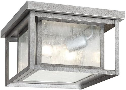 Generation Lighting Hunnington 2-Light Flush Mount in Weathe