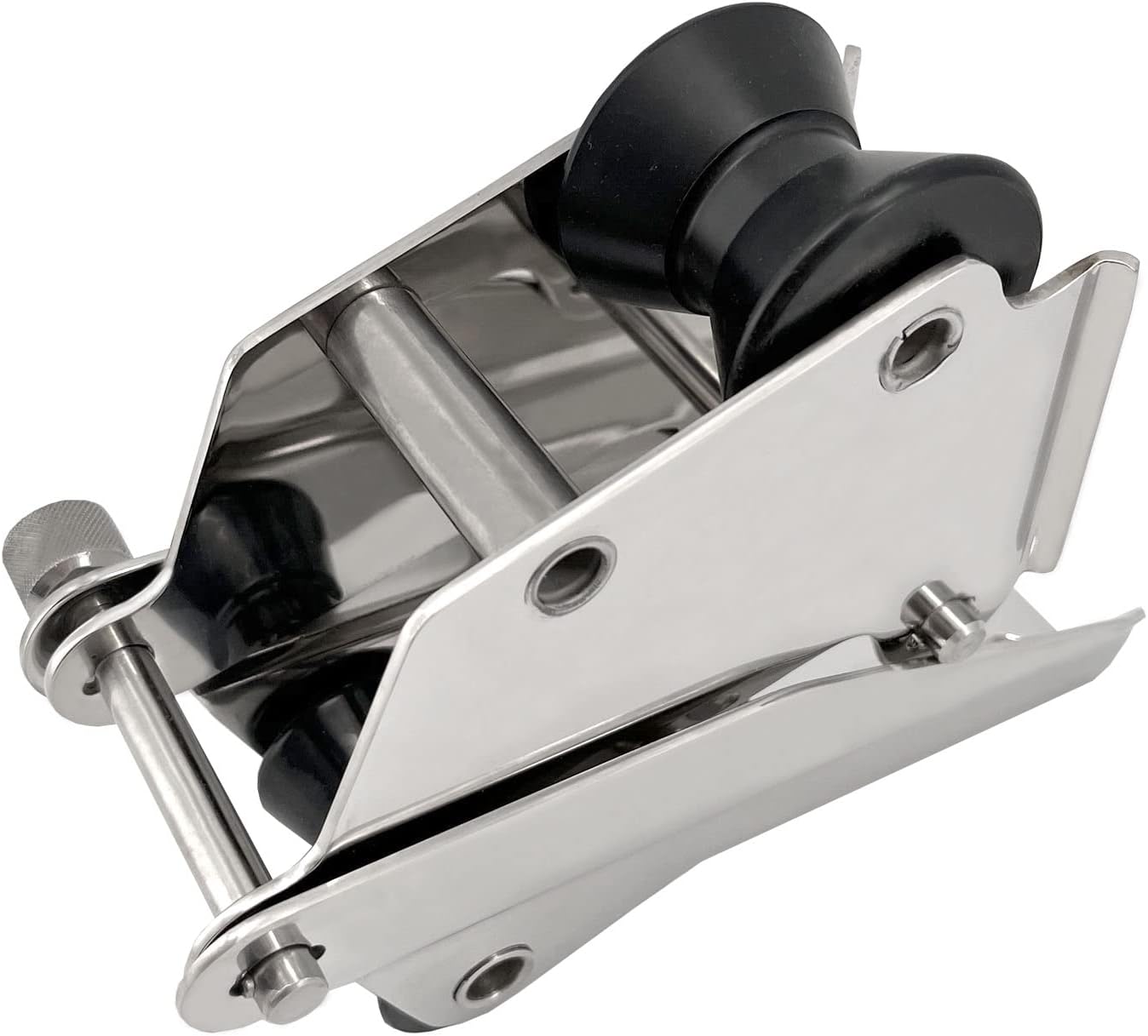 316 Stainless Steel Bow Anchor Roller,Hinged/Pivoting Double Bow Anchor Bracket with Hinged Quick Release pins