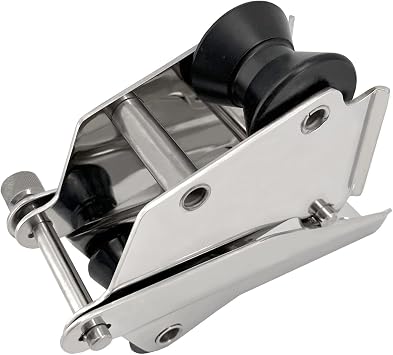 316 Stainless Steel Bow Anchor Roller,Hinged/Pivoting Double Bow Anchor Bracket with Hinged Quick Release pins