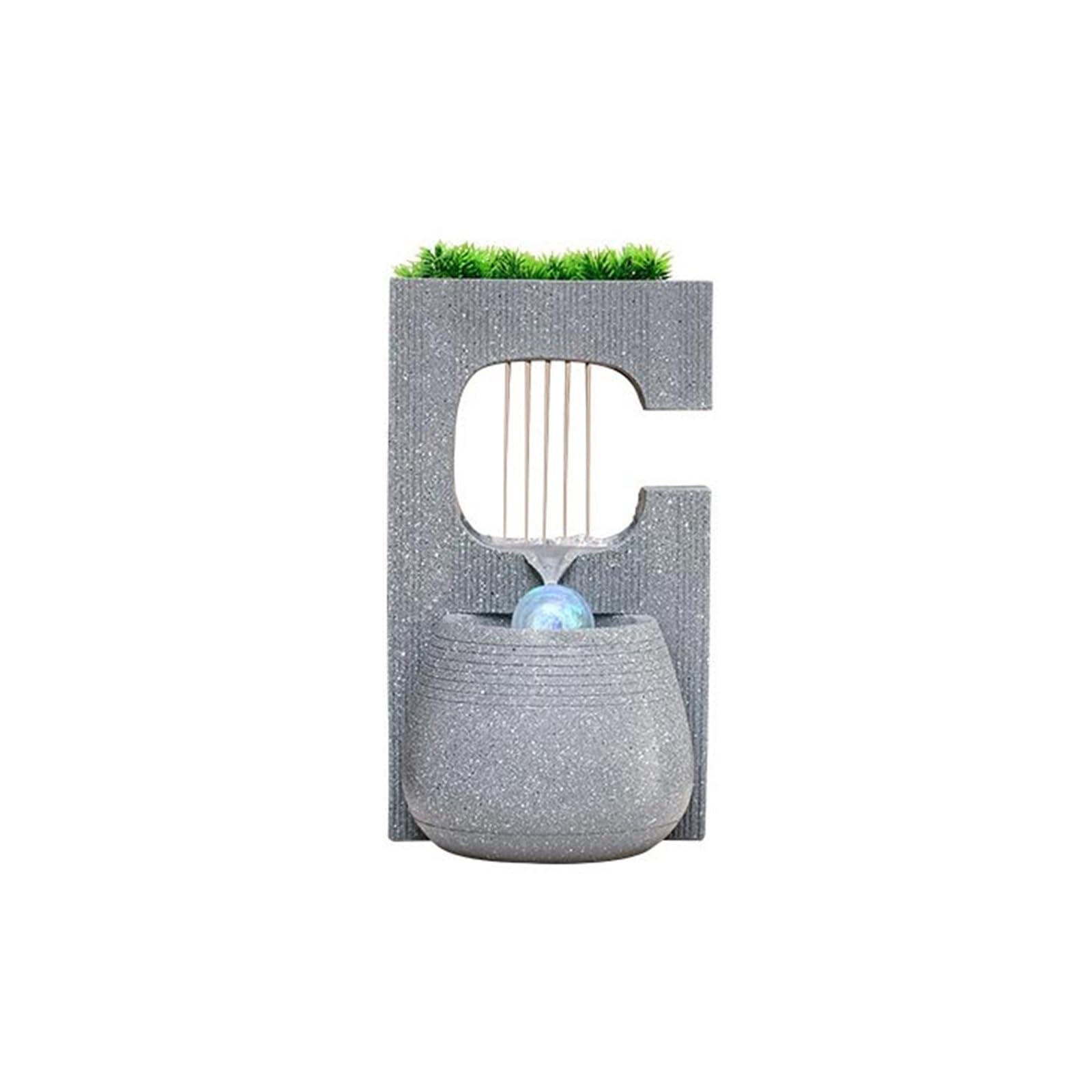 water feature Minimalist Tabletop Fountain Water Features Indoor Waterfall Fountains for Home Office Decoration(Gris)