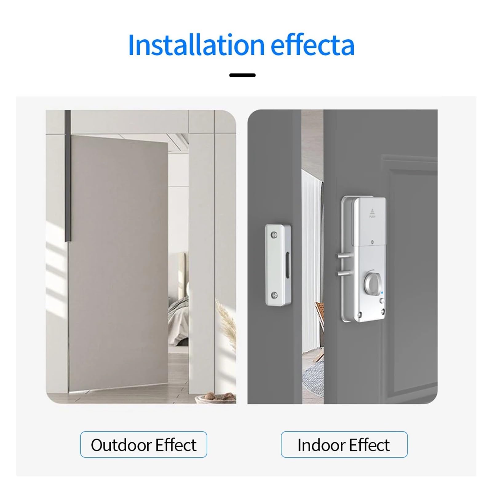 Manija electrónica de aluminio con Bluetooth inteligente Tuya App cerradura digital sin llave para puerta de madera de metal con puerta de enlace M1 a WiFi