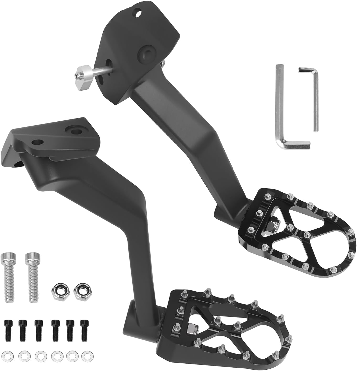 Adjustable Passenger Foot Pegs Fit for Can-Am Ryker 600 900 Rally Sport 2019-2025 Rear Floorboards Anti-Slip Foot Rest with Studs (MAX Mount 219400800 Required)