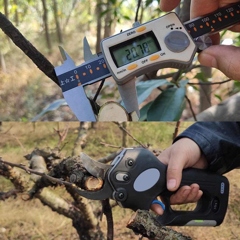 Mini tijeras cortadoras de ramas eléctricas, tijeras de podar eléctricas inalámbricas profesionales, batería de iones de litio de 12 V Tijeras de jardín Herramienta de corte de árboles frutales, diáme