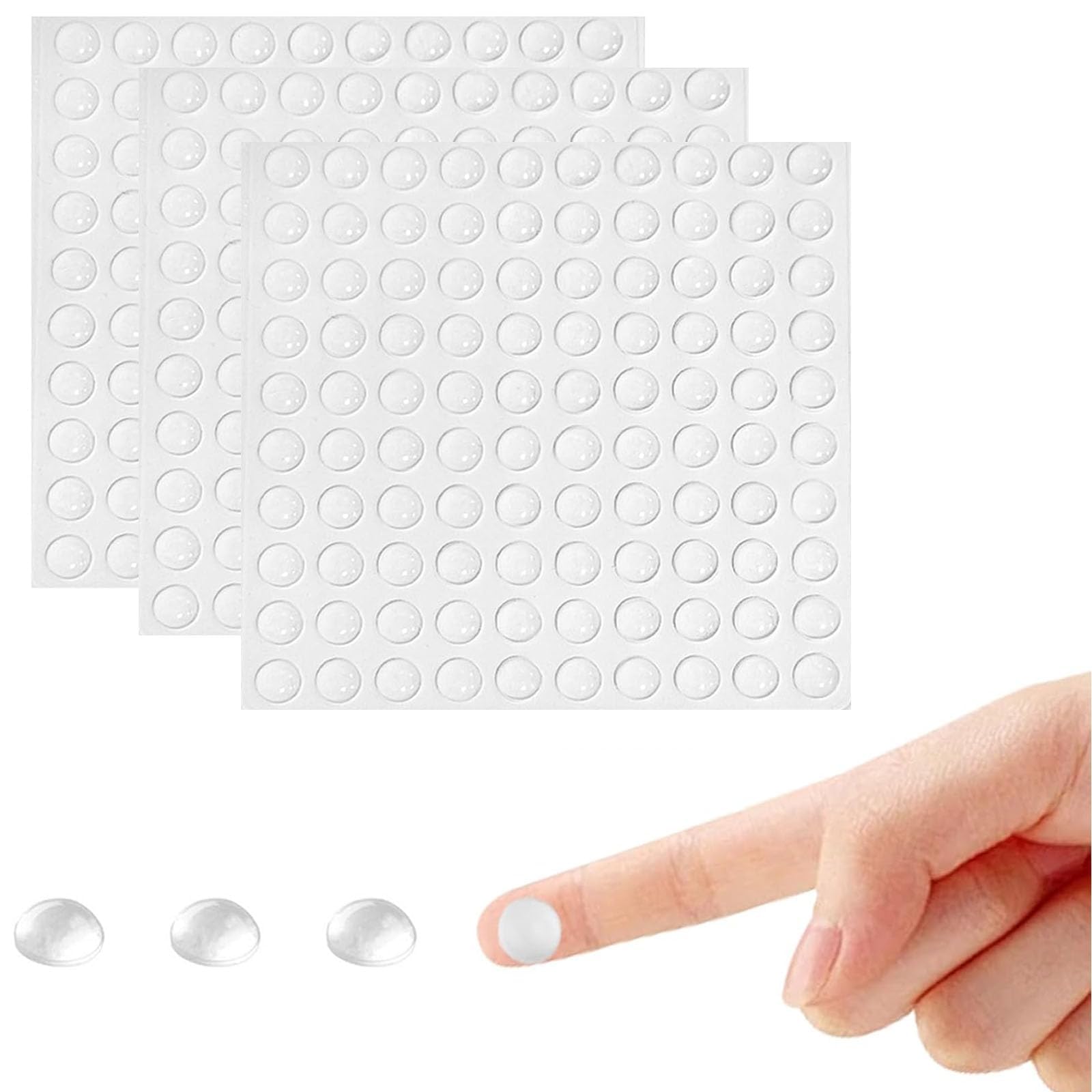 Clear Soft Close Pads 200Pcs Small Silicone Rubber Bumper Pads Sticky Dots, Non-Slip Cabinet Stoppers, for Electronics, Glass, and Craft Projects