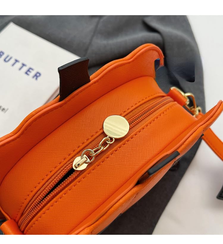 2023 Halloween PU Leather Trick or Treat Purses Women Pumpkin Shoulder Bag Novelty Devil Crossbody Purse4