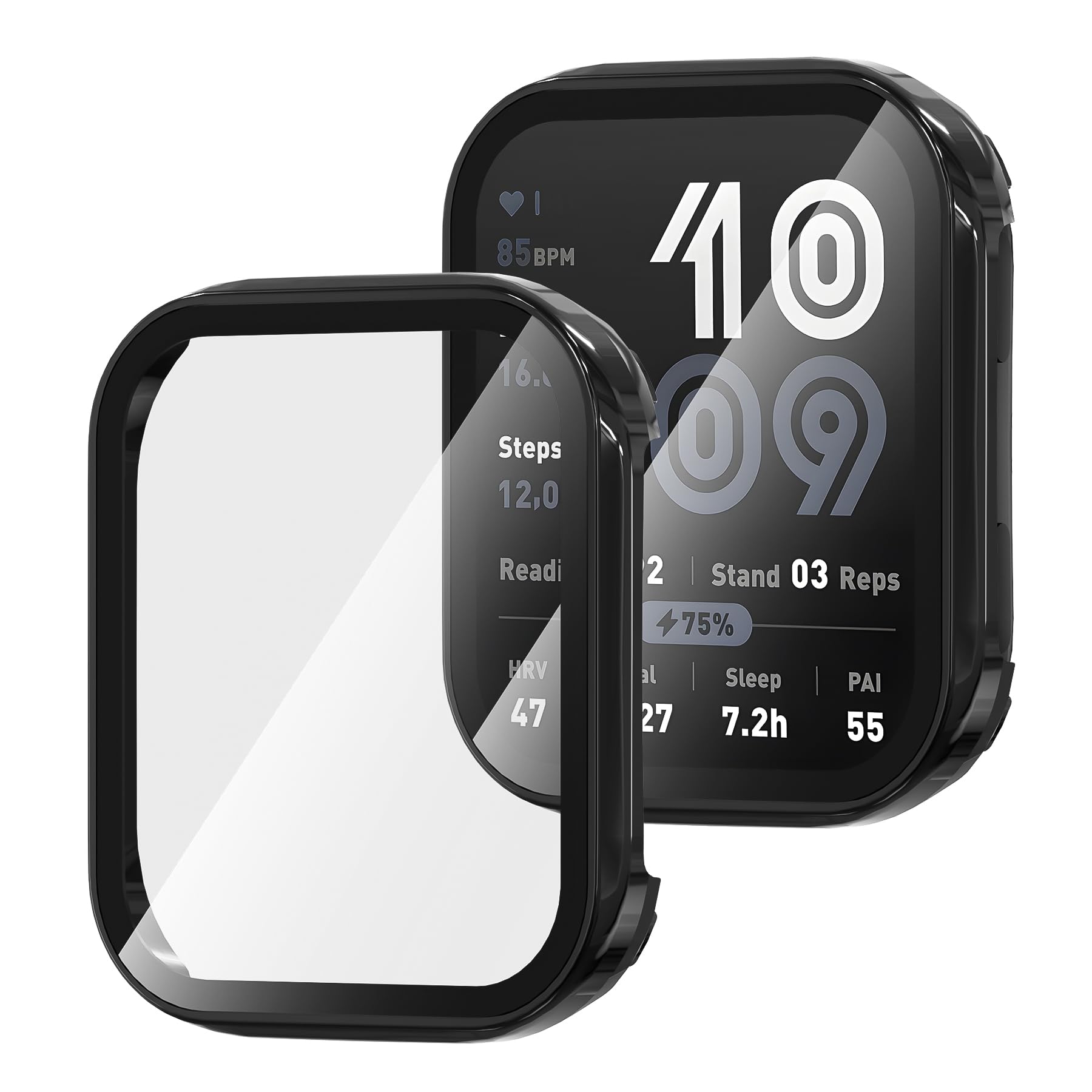 Protège-écran Amazfit Bip 6 boîtier PC rigide noir x2 - 8