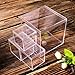 PROFIKLA 4.7/4/3.3/3/2.5 inch Clear Acrylic Box with Lid, Jewelry Display Box, Plastic Square Cube Decorative Storage Boxes for Candy Pill and Tiny Jewelry, Artwork Display