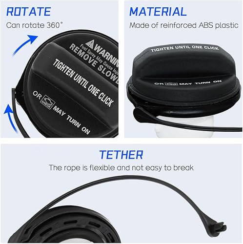 Miniatura 3 de Tapa de gasolina compatible con Accent Azera Elantra GT Entourage Equus Genesis Coupe Santa Fe Sonata Tucson Veloster, Soul Sedona Forte Sportage