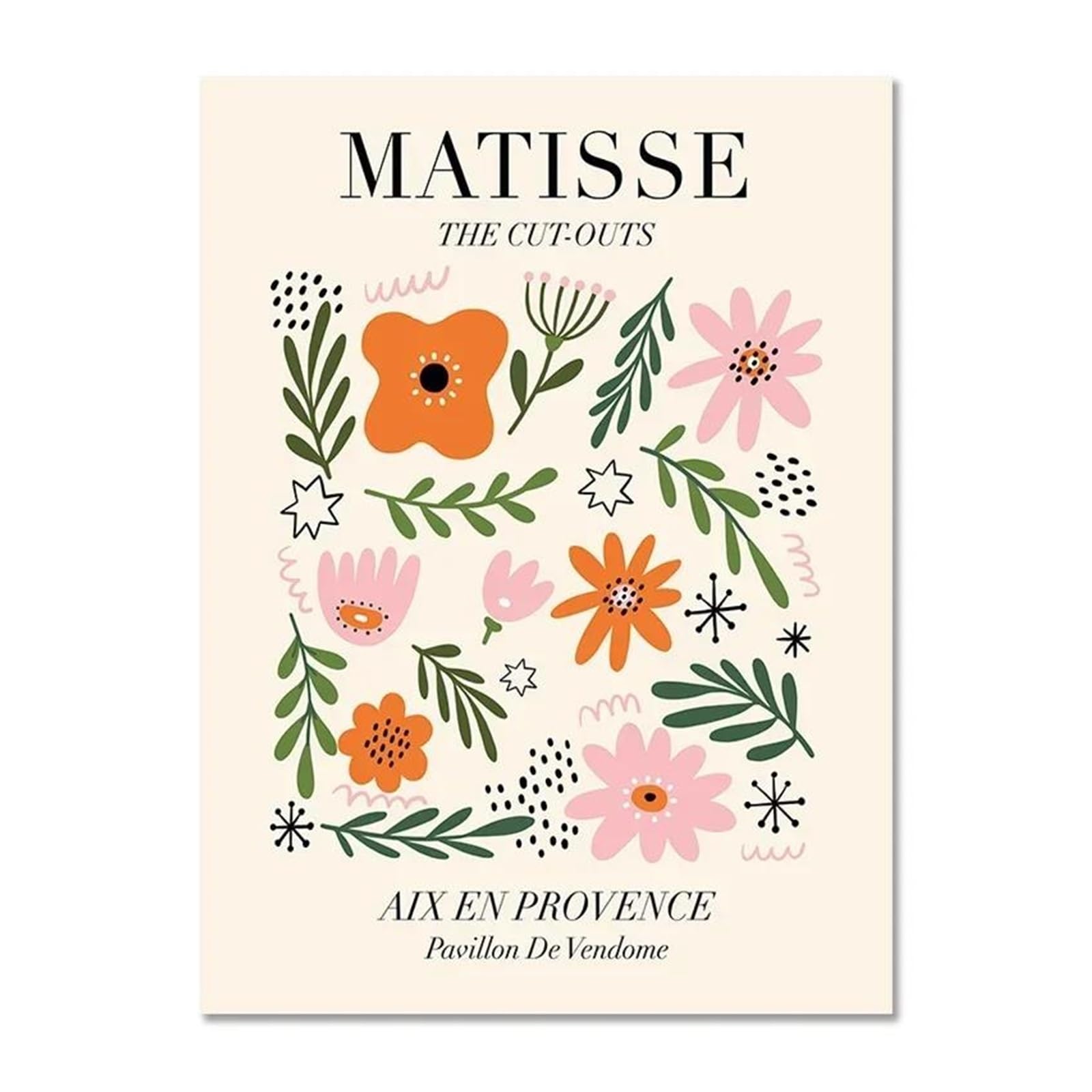 Tableau Déco Nature Marché aux Fleurs 20x30cm - Affiche Art Minimaliste pour Salon